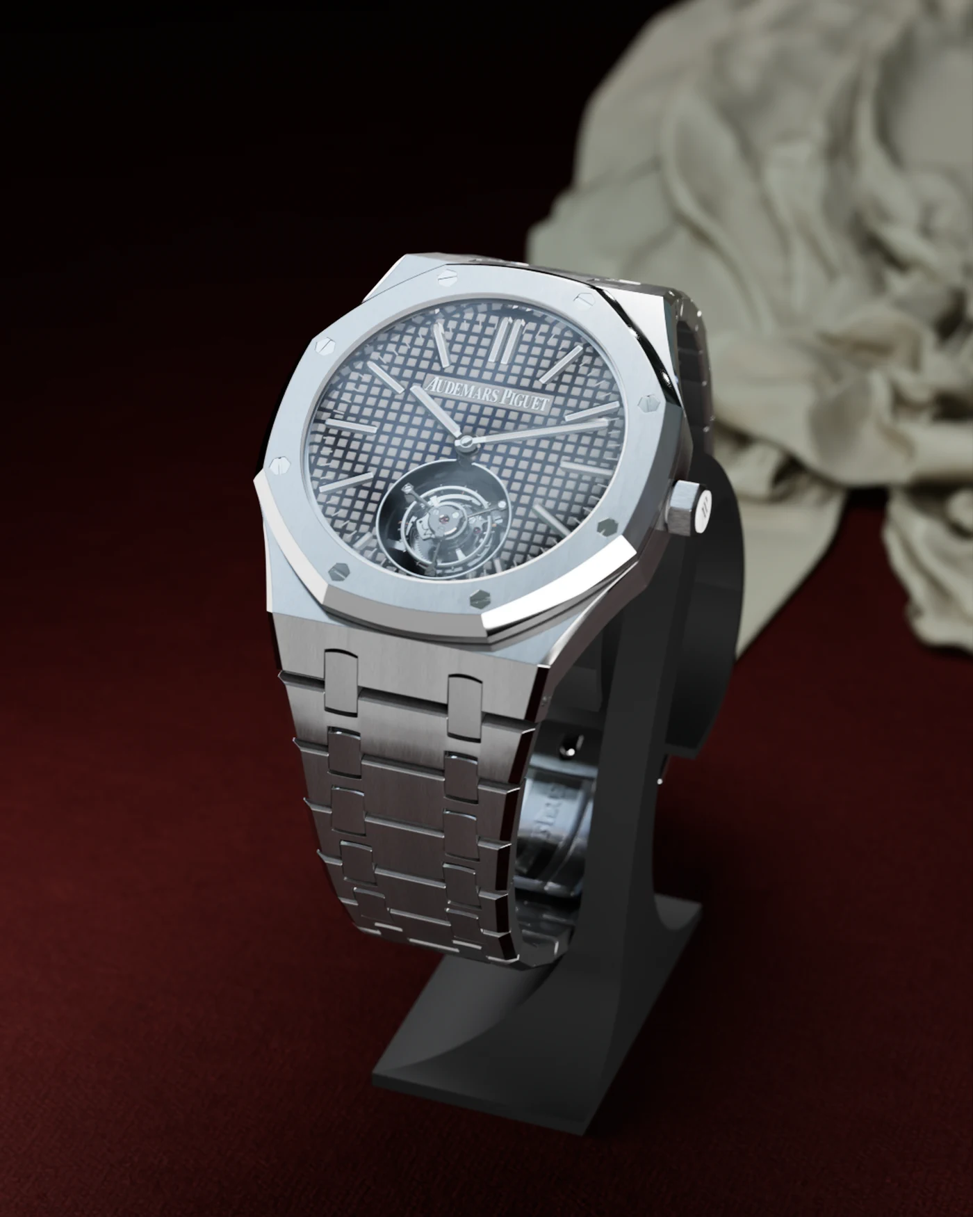 Cinematic animation of an Audemars Piguet Royal Oak Tourbillon